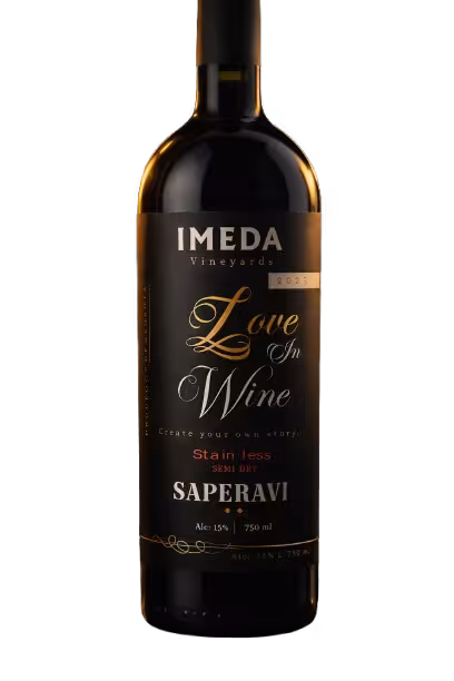 Saperavi wine bottle from IMEDA Vineyards