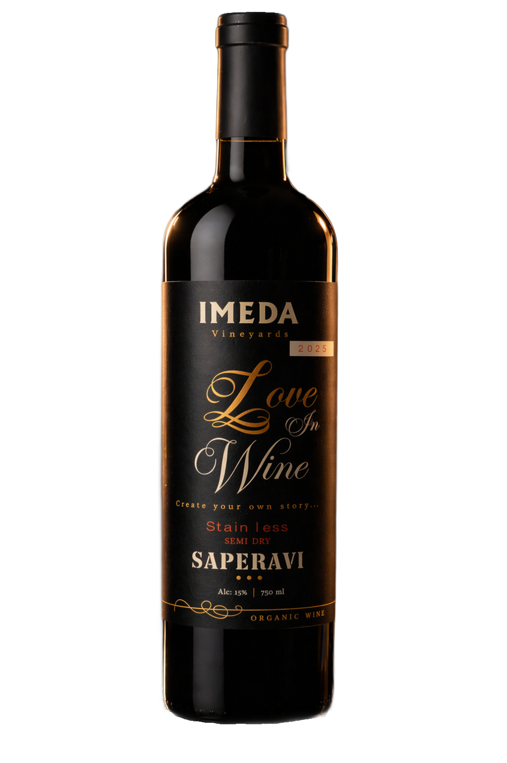 Saperavi wine bottle from IMEDA Vineyards